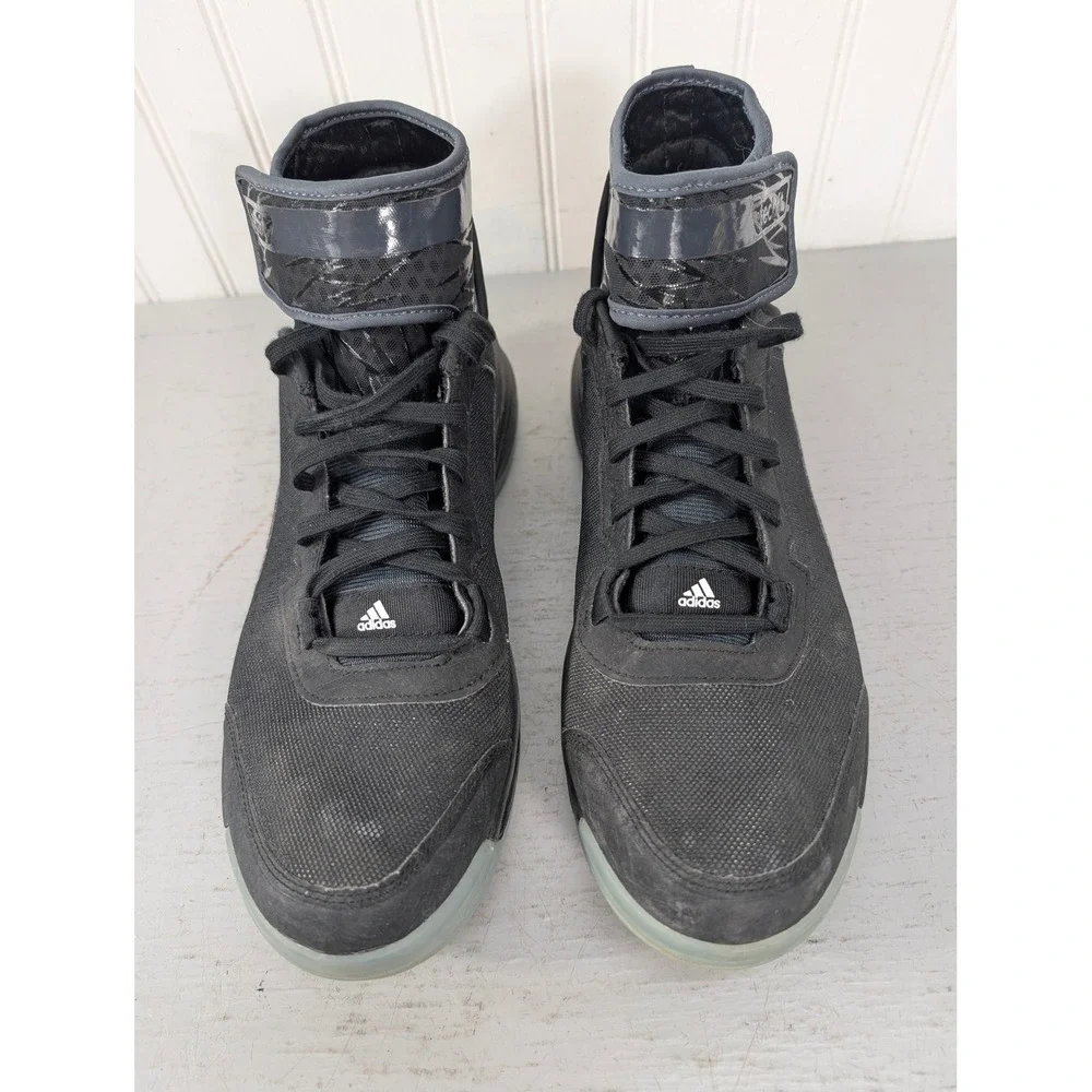 Adidas Dual Threat Techfit Basketball Shoes Men's 11 Black Adiprene+‎ High Top